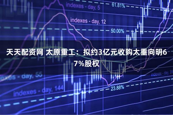 天天配资网 太原重工：拟约3亿元收购太重向明67%股权